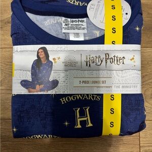 Harry Potter Hogwarts 2-Piece Pajamas Lounge Set Ladies Relaxed Blue